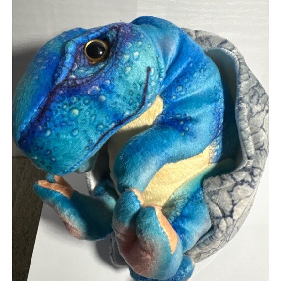 Wild Republic Dinosauria IV Baby Egg T-Rex Plush Toy Blue & Gray - Picture 2 of 8